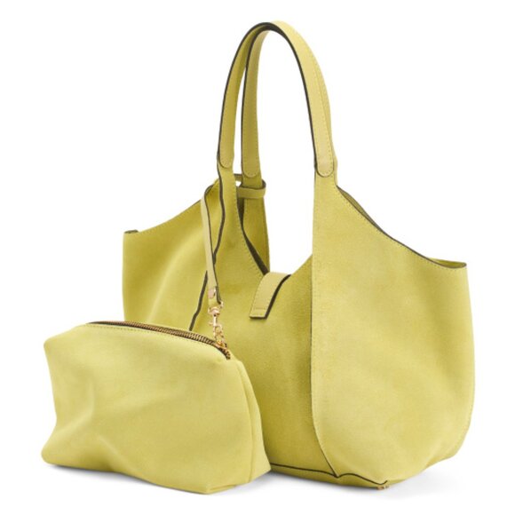 CHEVAL Made In Italy Suede Flap Over Tote - Picture 3 of 3